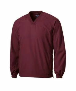 Sport-Tek® V-Neck Raglan Wind Shirt -Golf Clubs Sales 2023 3335 Maroon 5 JST72MaroonFlatFront 337W 79888.1640902134