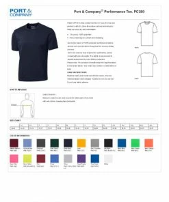 Port Authority Port & Company® Performance Tee -Golf Clubs Sales 2023 PC380 Spec Sheet 48500.1642956229
