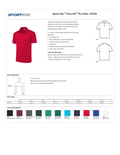 Sport-Tek ® Posi-UV® Pro Polo 4 Sport-Tek ® Posi-UV® Pro Polo - Image 2