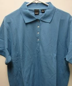 Womens Reebok Solid Bimini Blue Cotton Polo Size 4XL XXXX Pique Ladies